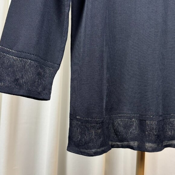 MaxMara Boat Neck Sheer Tunic Knit Top Sweater Made in Italy size Large - Picture 6 of 11